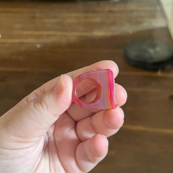 EUC Dara Ettinger Pink Druzy Quartz Ring - Picture 3 of 5